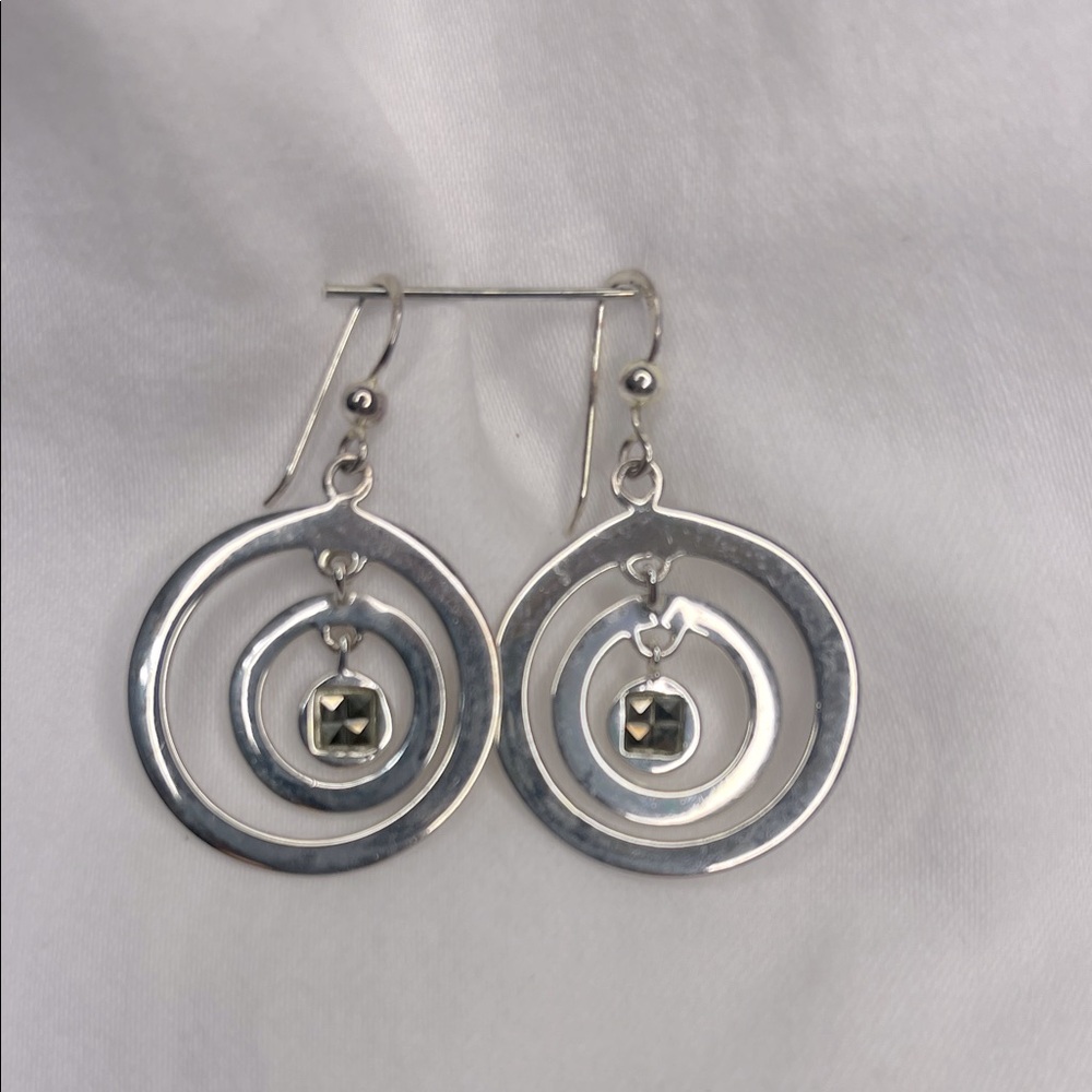 Sterling Silver 925 Spiral Drop Earrings